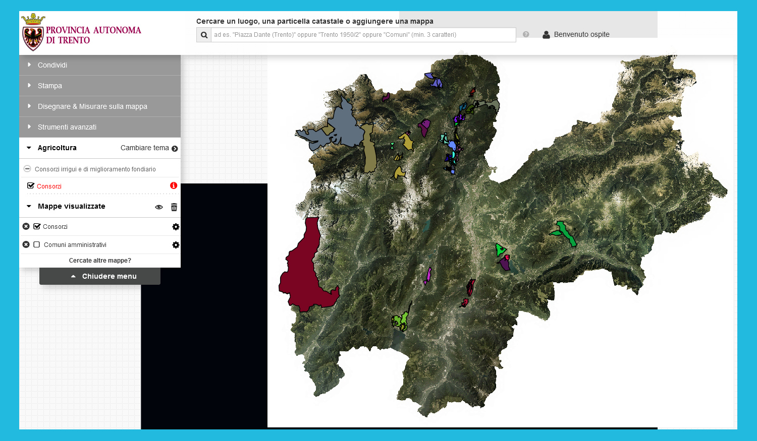 I perimetri dei Consorzi entrano nel WebGis provinciale