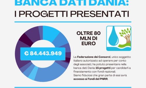 Oltre 80 milioni di euro di progetti in DANIA per i Consorzi