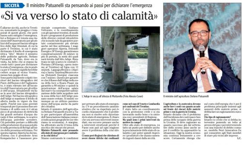 Dalla stampa: «Si va verso lo stato di calamità»