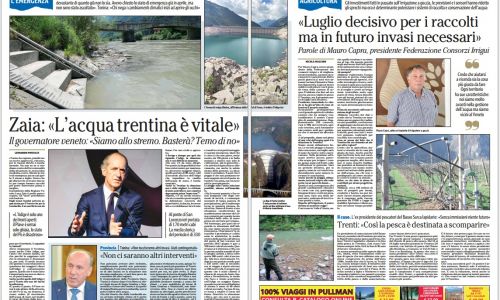 Dalla stampa: «Luglio decisivo per i raccolti, ma in futuro invasi necessari»