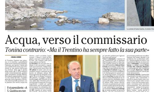 Dalla stampa: "Acqua, verso il commissario".