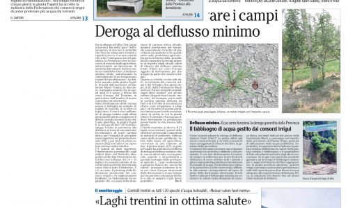 Dalla stampa: «Più acqua per salvare i campi»