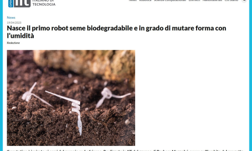 Creato il primo robot seme biodegradabile, in grado di mutare forma con l’umidità